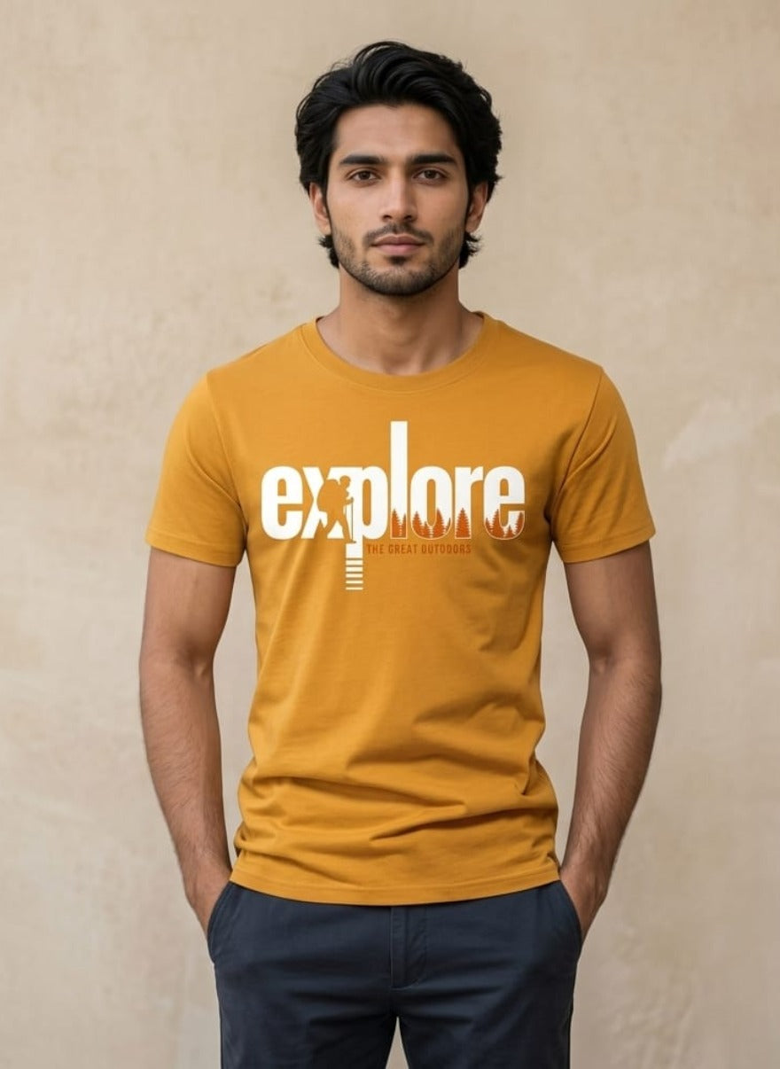 Men's Graphic T-Shirt Pack of 3 – Cotton Casual Printed Tees Summer Collection