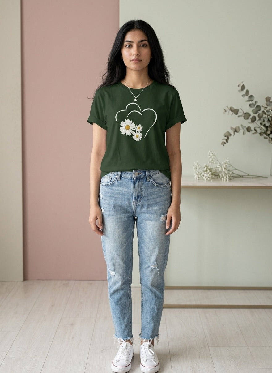 Cute Aesthetic Women’s Tee Bundle – Modern Graphic Summer T-Shirts for Women Pack of 4