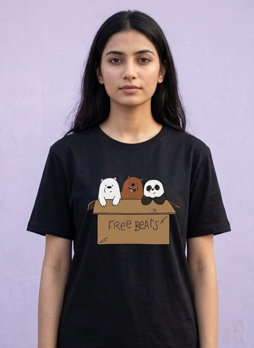 Soft Cotton Women’s Cartoon Graphic Tees