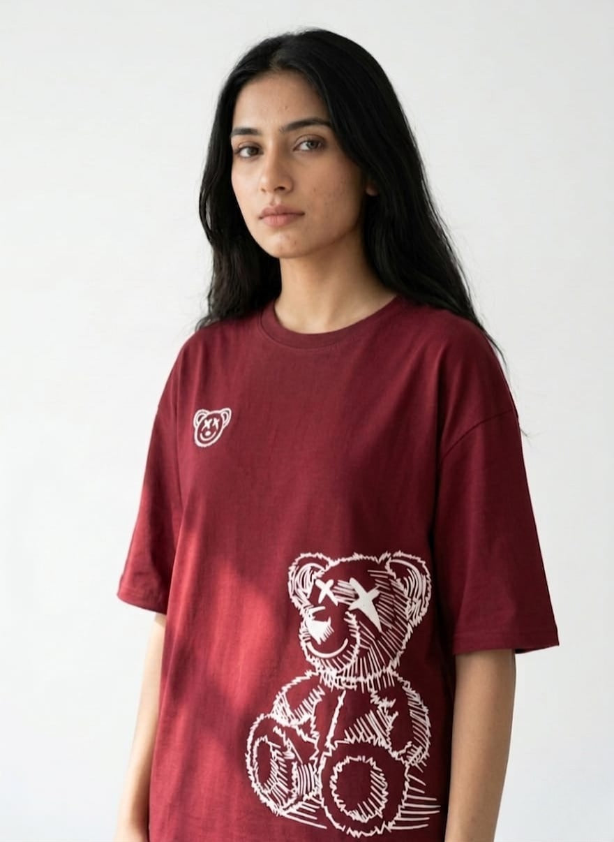 Cartoon Vibe Women’s T-Shirt Duo – Comfortable Casual Wear Set