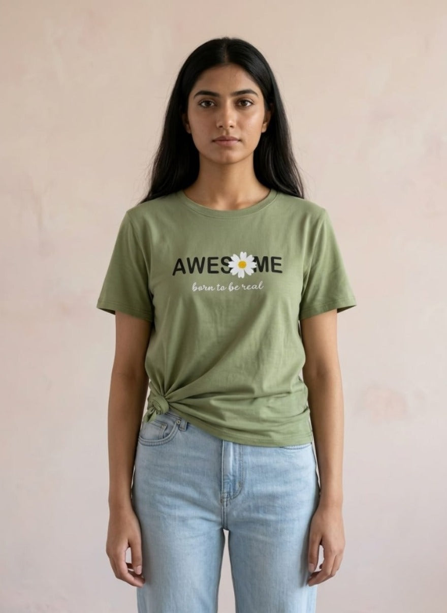 Women’s Aesthetic Graphic Tee Set – Cute Cartoon & Slogan Pack