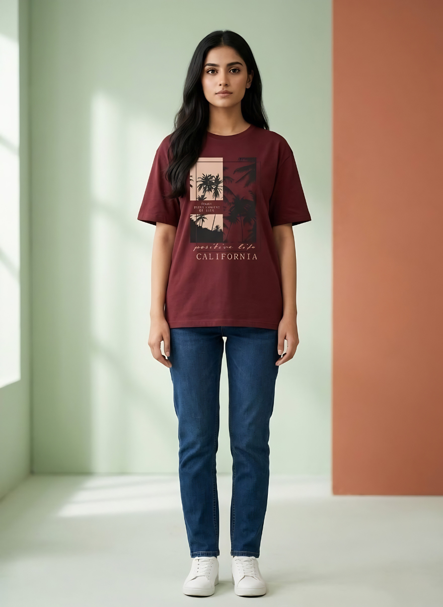 Women's Premium Graphic T-Shirt Bundle | 3-Pack Casual Cotton Tees | Cartoon & California Print