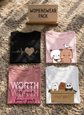 Stylish Women’s Graphic Tee Bundle – Soft Everyday Wear Collection