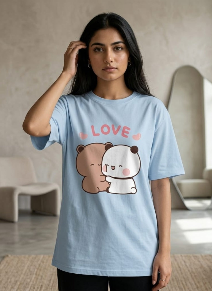 Soft Pastel Graphic Tee Duo for Women