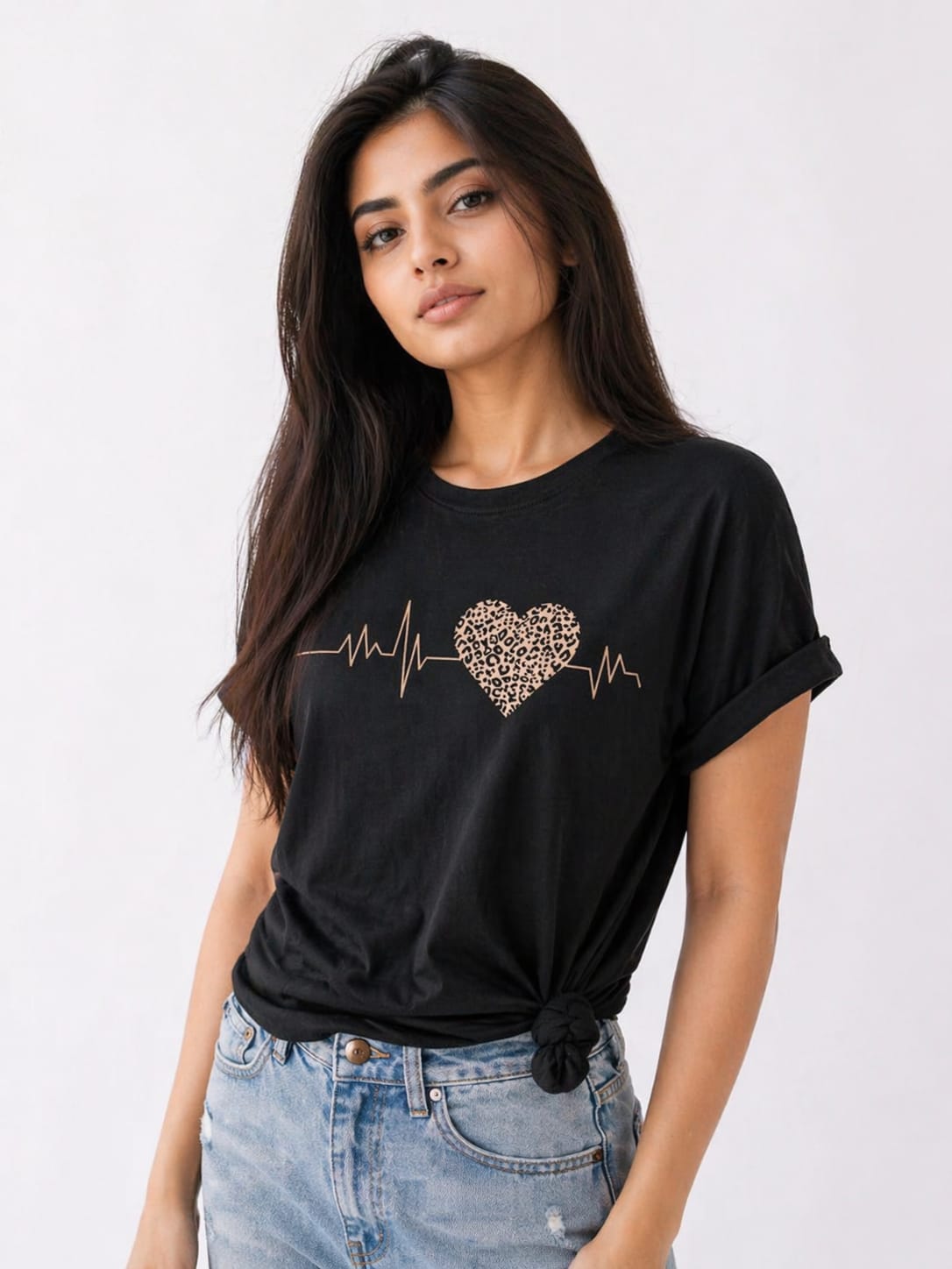 Daily Wear Graphic Tee Combo: Coffee, Heartbeat & Floral Prints for Women's