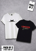 Men’s Limited Edition Graphic T-Shirt Bundle (Pack of 2) – Premium Cotton Casual Wear