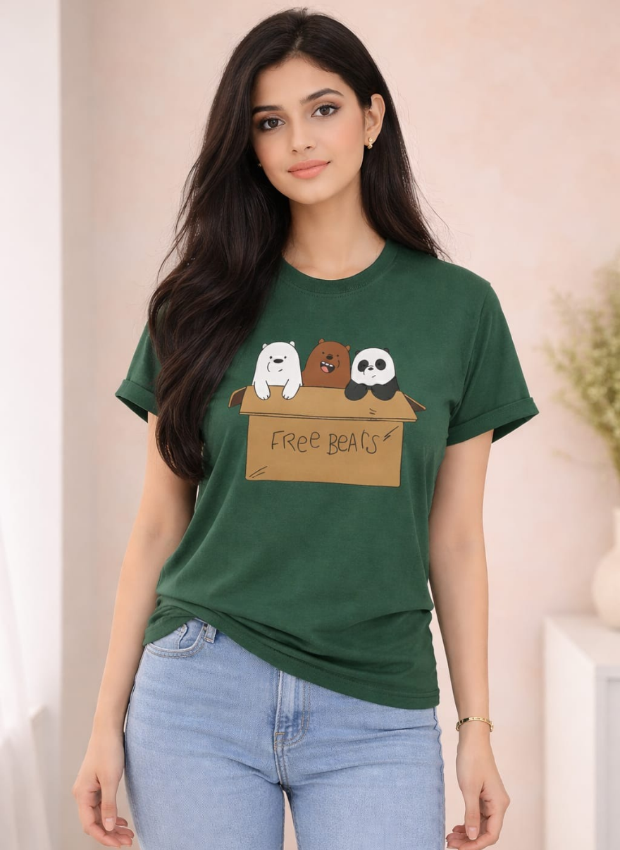 Stylish Women’s Printed Cotton T-Shirt Combo