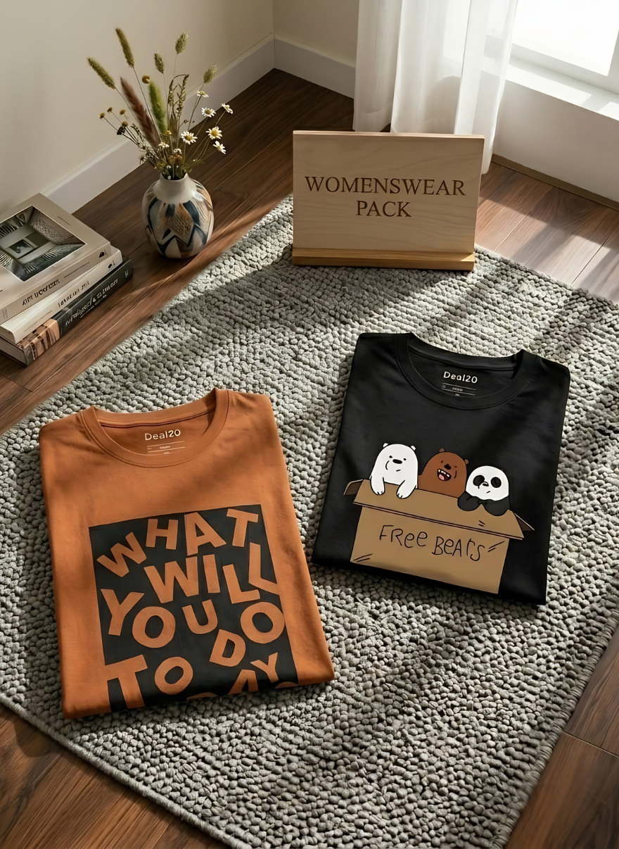 Women’s Aesthetic Printed Tee Bundle – Soft Everyday Fashion Pack
