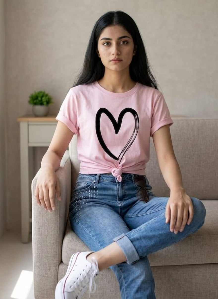 Soft Pastel Graphic Tee Duo for Women
