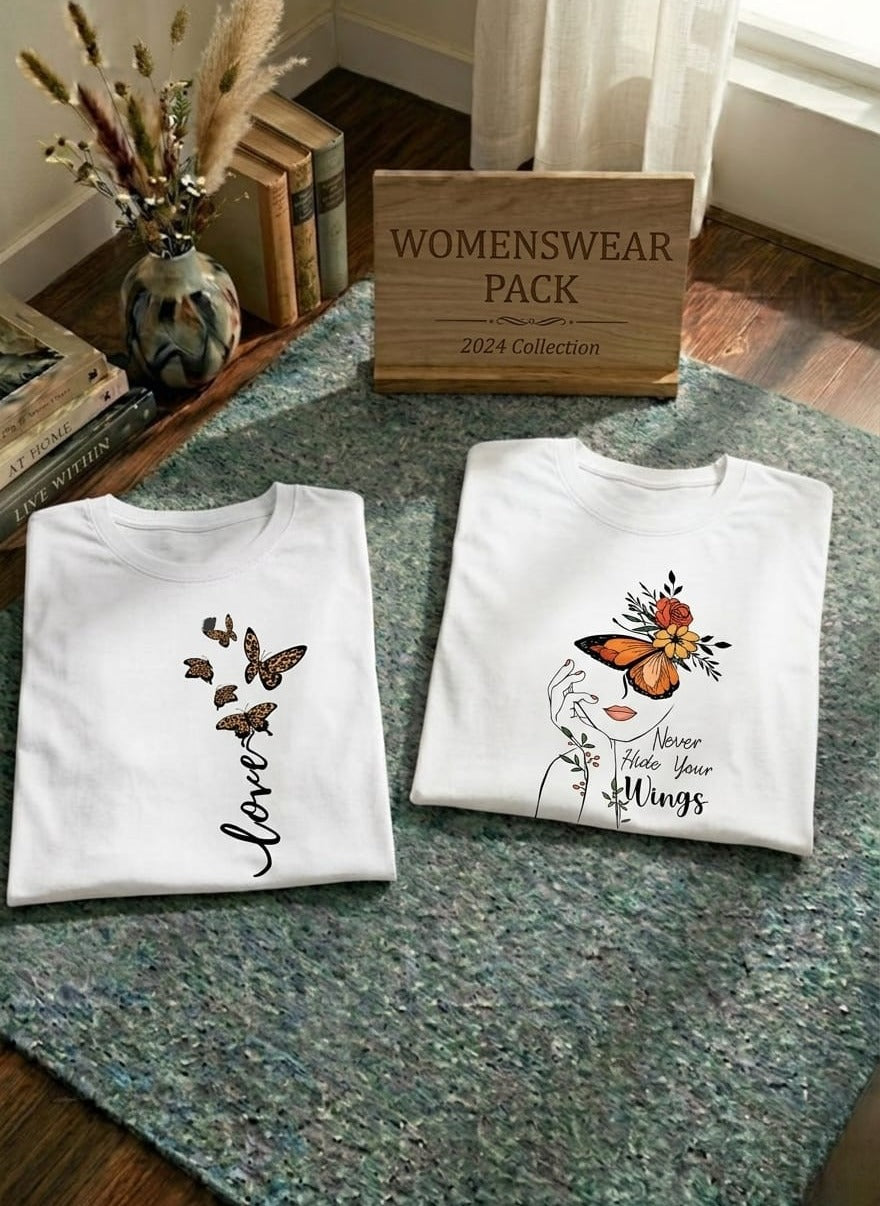 Stylish Women’s Cotton Printed Tee Pack