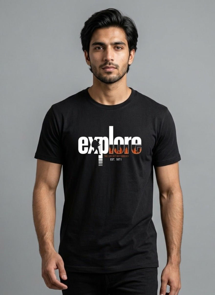 Men’s Summer Comfort T-Shirt – Explore Graphic Outdoor Tee