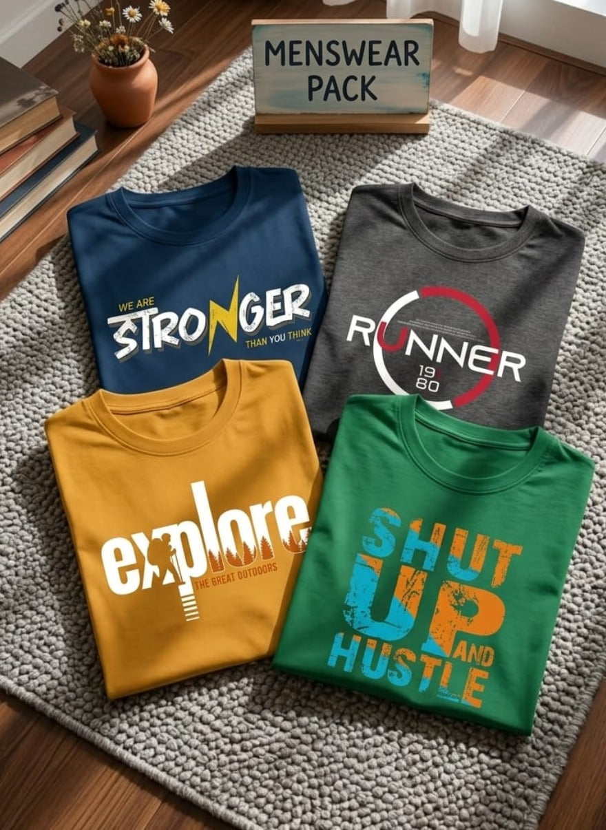 Men’s Street Style Graphic Tee Pack – Bold & Comfortable